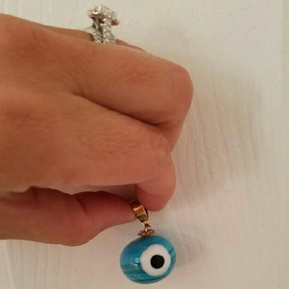 🎀JUMBO EVIL EYE GLASS PENDANT🎀 - Picture 2 of 2